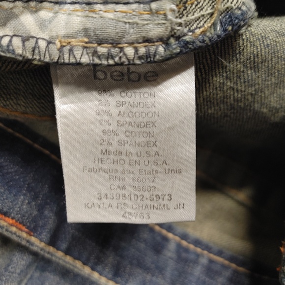 Bebe Kayla Chainmail Label Jeans size 29 - Picture 6 of 7